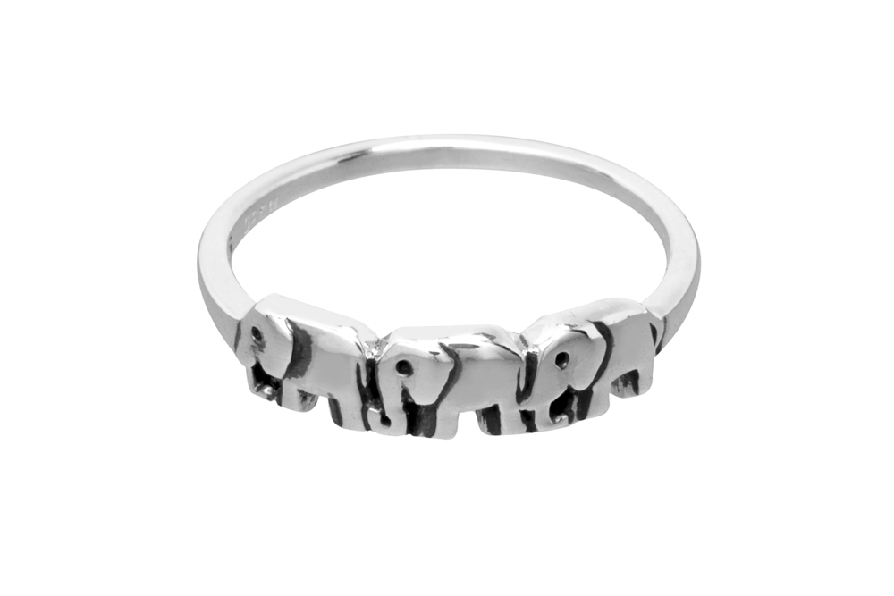 Anillo plata 925 elefantes 