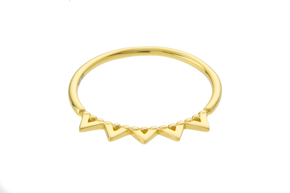 Anillo plata 925 mini triangulos 