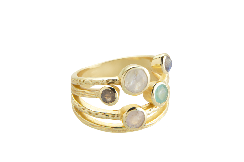 [13877A122RMC] Silver 925 ring semi precious stone (EU size 52)