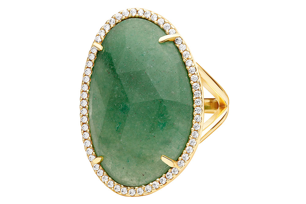 Anillo plata piedra semi preciosa con zirconita 