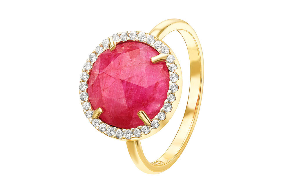 Anillo plata piedra semi preciosa con zirconita 