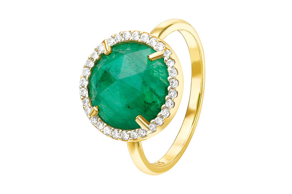 Anillo plata piedra semi preciosa con zirconita 