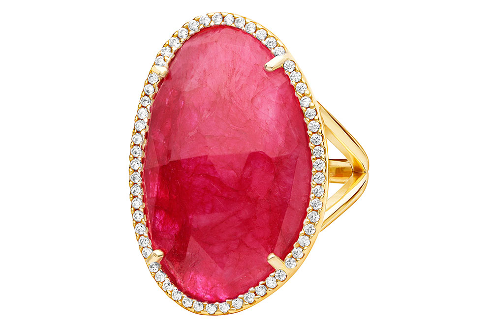 Anillo plata piedra semi preciosa con zirconita 