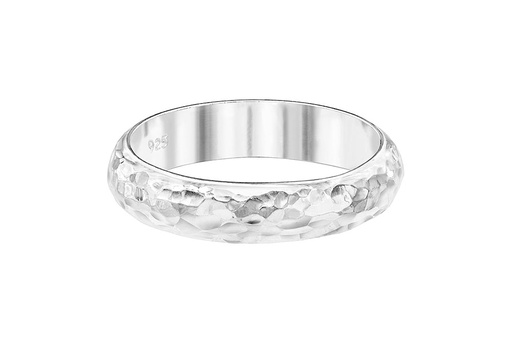 [14157A12HAPL] Silver 925 hammered ring (EU size 52)