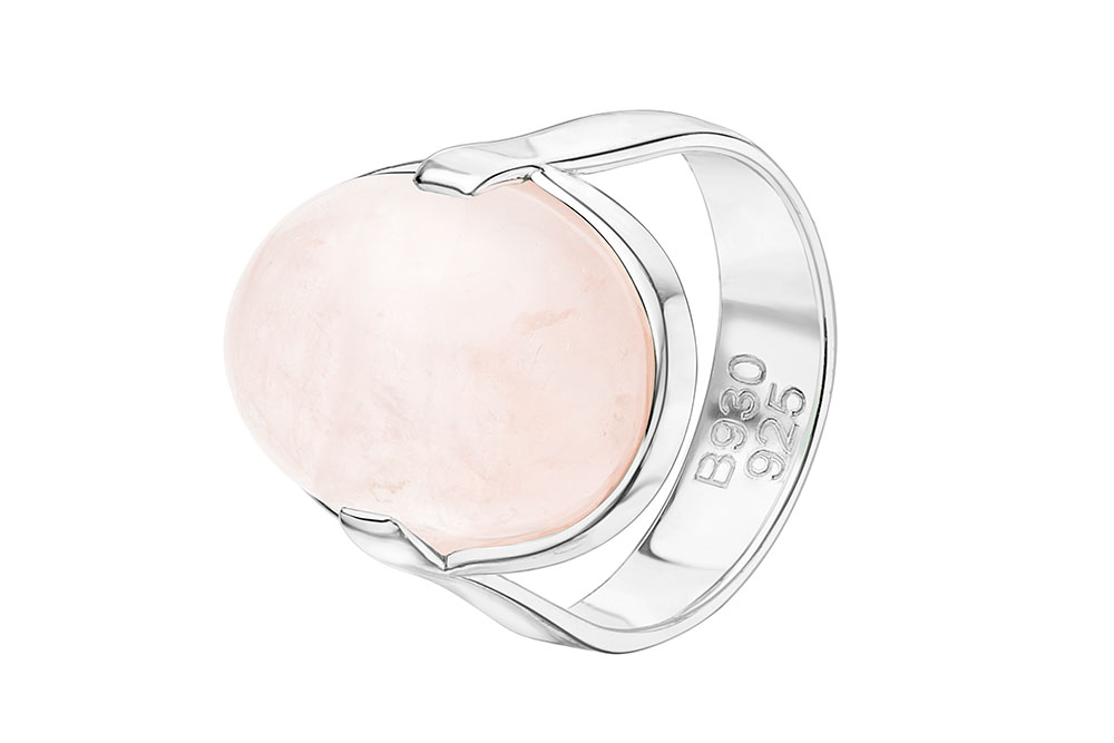 Sterling silver ring with semi-precious stone