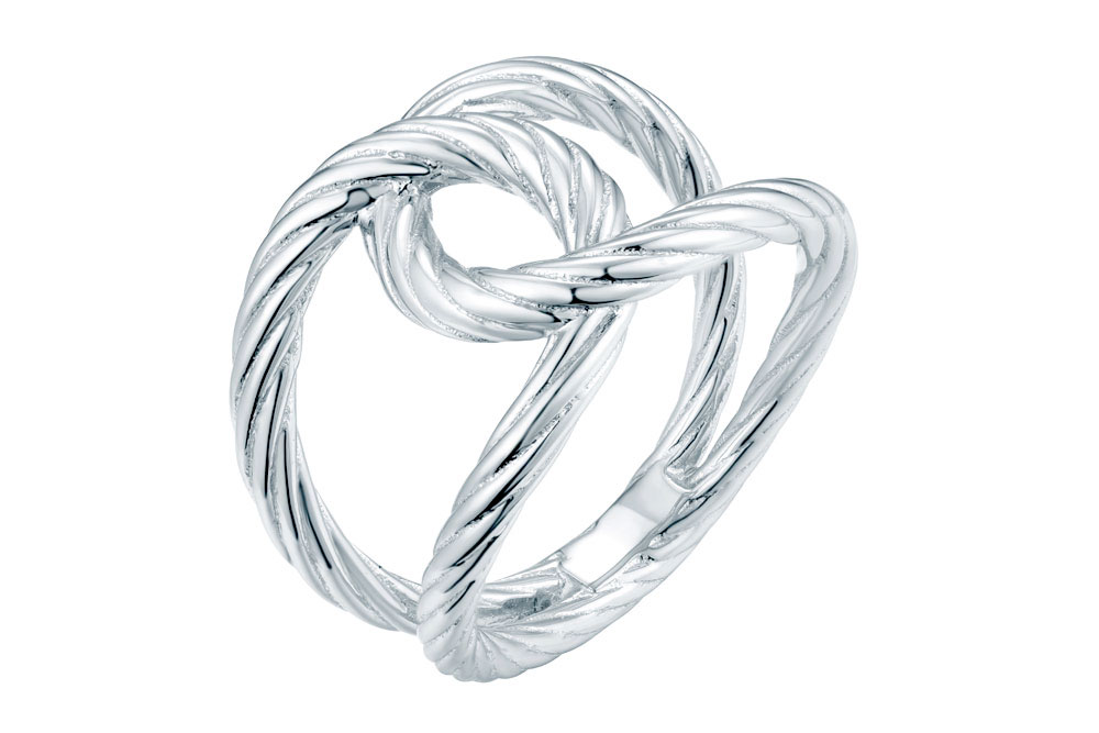 Anillo plata 925 entrelazado 