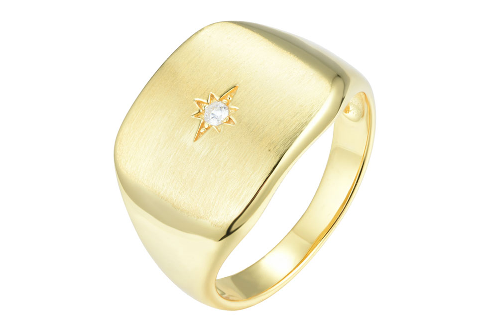 Anillo plata 925 rosa de los vientos con zirconita 