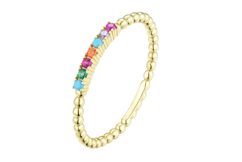 Sterling silver mini zirconia ring