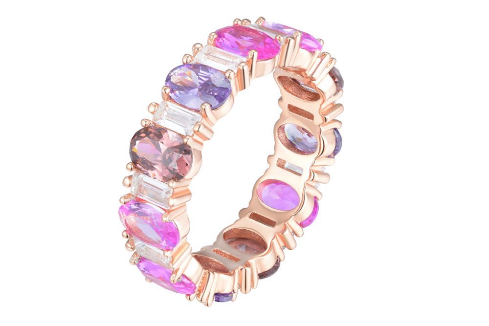 [15000R00TA12MXDO] Sterling silver 925 mix zirconia ring (EU size 52)