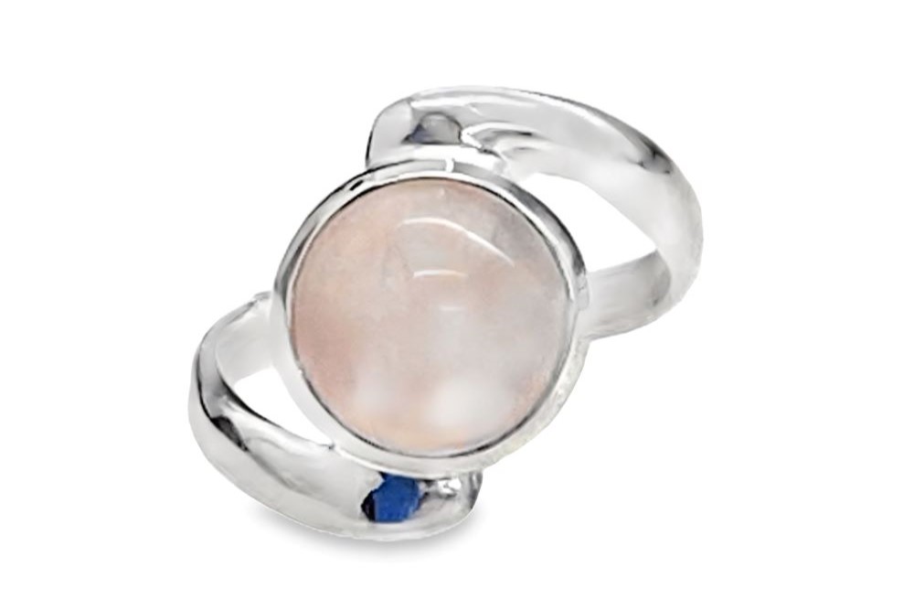 Anillo plata 925 piedra semipreciosa redonda 10mm