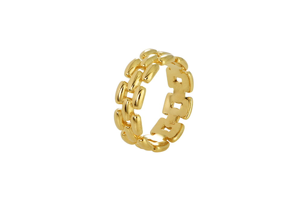 Anillo plata 925 malla de cadena