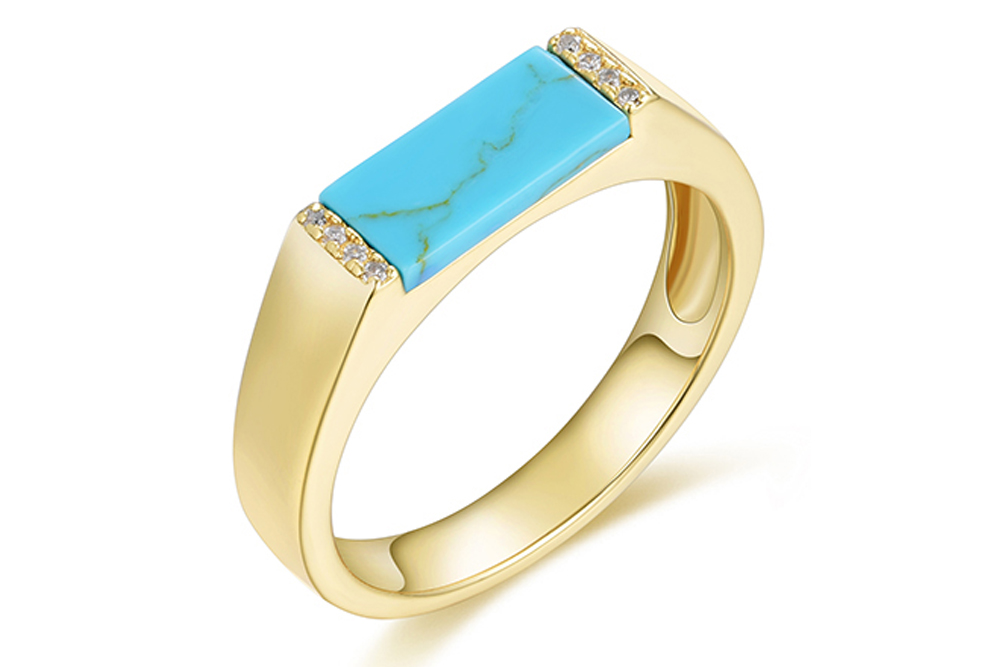 Sterling silver stones & zirconia ring