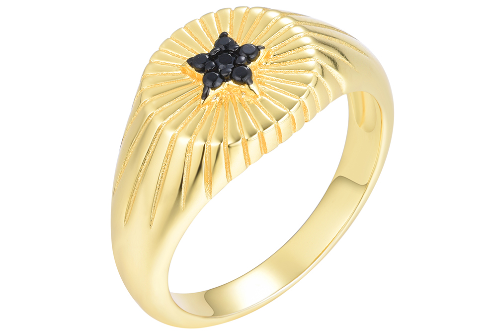 Sterling silver zirconia star ring