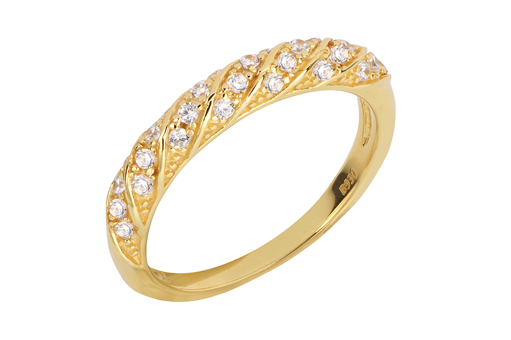 [17047RTA12ZBLDO] Anillo plata 925 zirconitas (Talla 12)