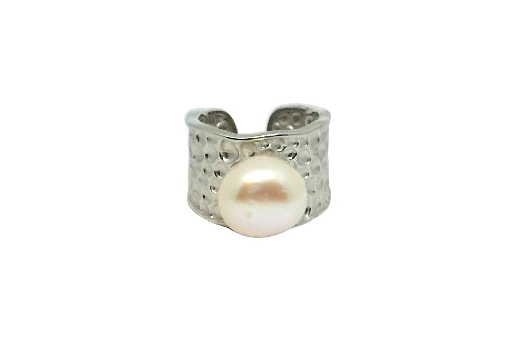 Anillo plata 925 abierto perla cultivada 11-12mm