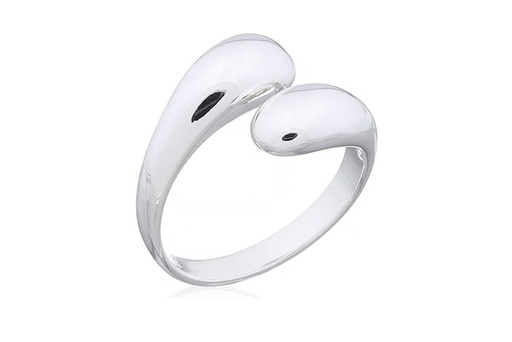 [17498RTA12PL] Sterling silver open ring (EU size 52)