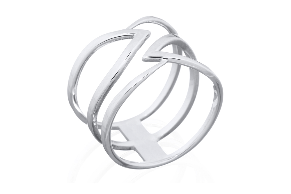 Sterling silver wide ring