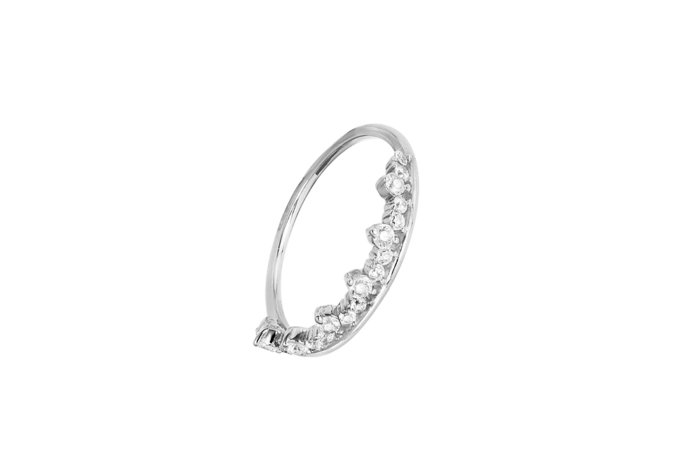 Sterling silver zirconia ring