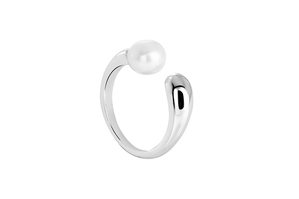 Sterling silver 6mm pearl ring