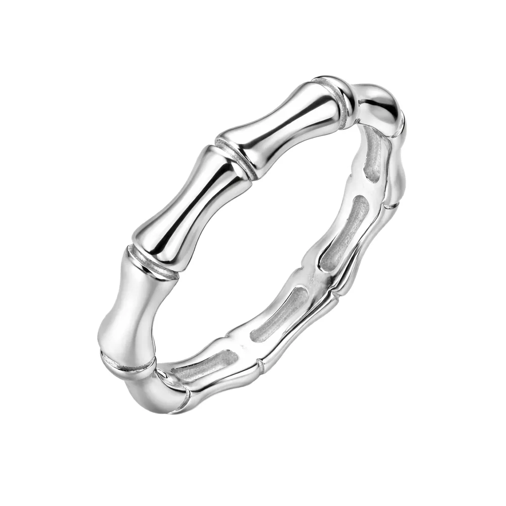 Sterling silver bamboo cane ring