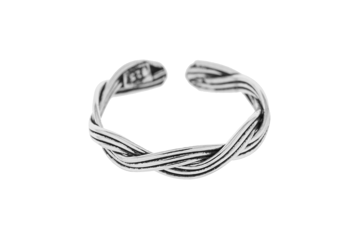 [12675A0000OX] Anillo de pie plata 925 cintas cruzadas 
