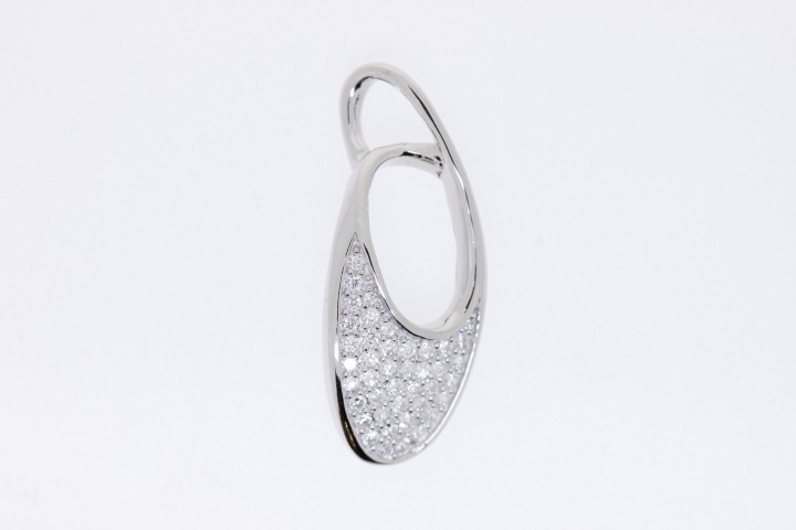 Colgante plata rodiada con zirconita 