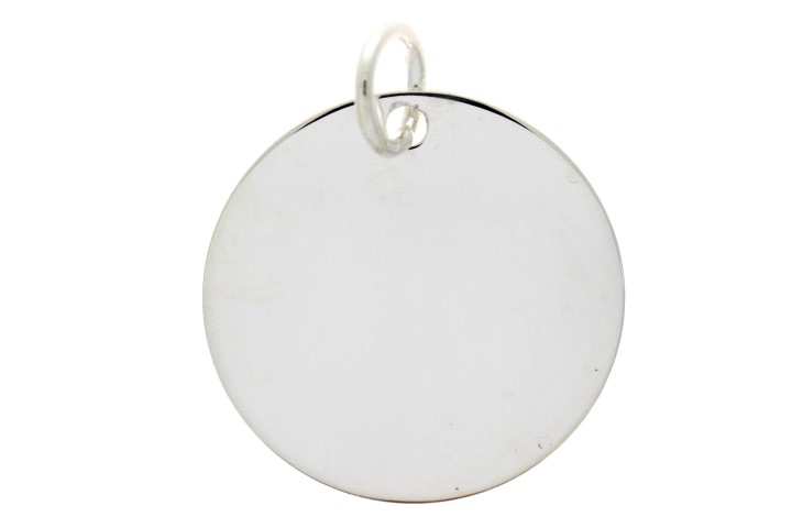[0274630000PL] Placa plata lisa redonda con anilla 