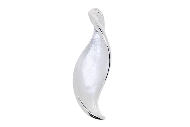 Sterling silver curved pendant