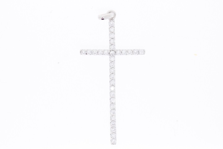 Colgante plata cruz cz 