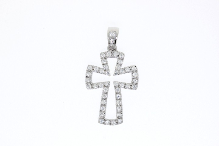 Colgante plata 925 cz cruz 