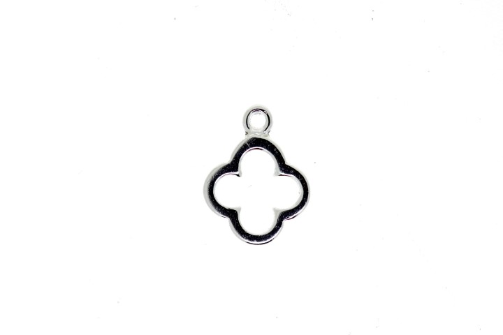 Colgante charm plata 925 flor 