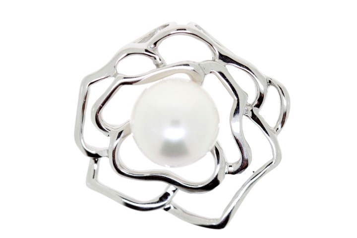 Colgante plata 925 rosa con perla cutivada 11mm 