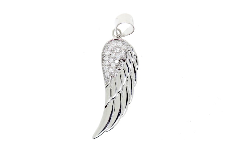 [064260001ZBL] Silver 925 pendant angel wings cz