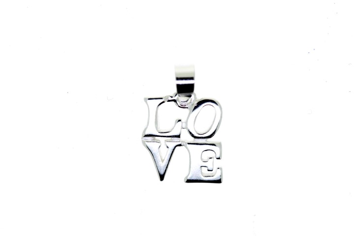 Colgante plata 925 letra love 