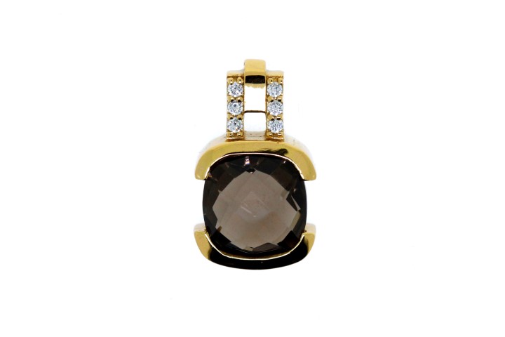 [068310002RAH] Colgante plata 925 cuadrado con zirconita 