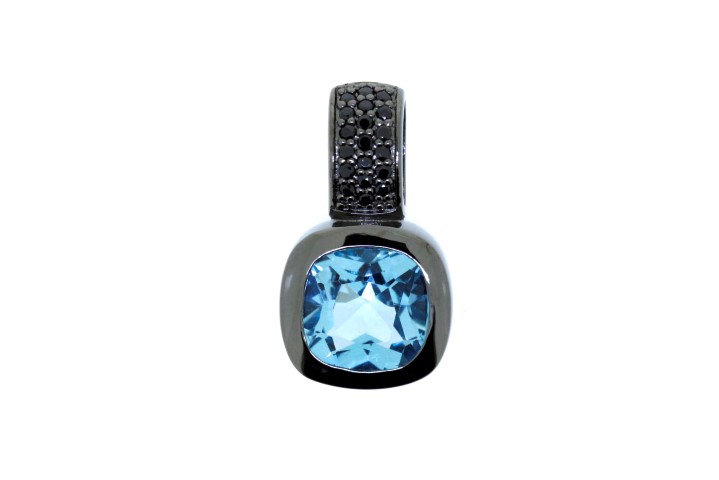 Colgante plata 925 piedra semi preciosa y cz 