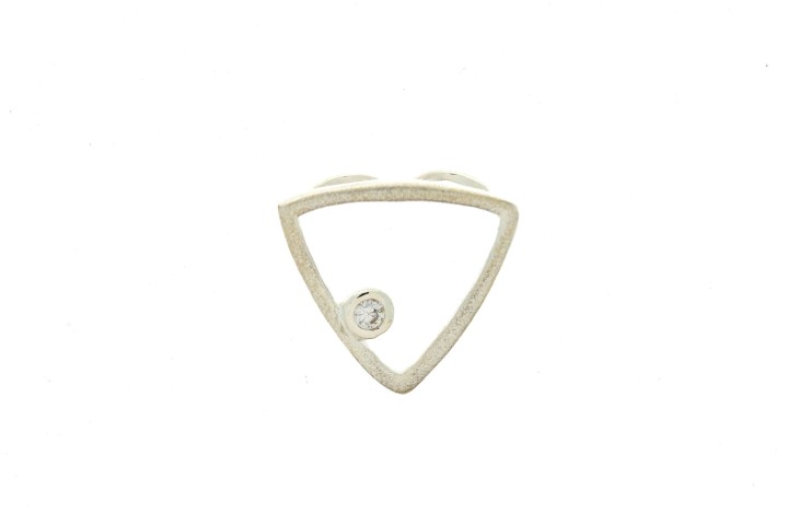 Colgante plata 925 mate con zirconita 