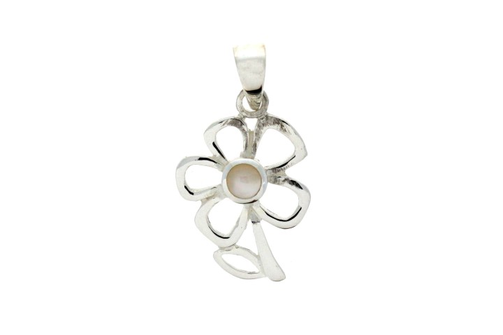 Silver 925 mop pendant flower