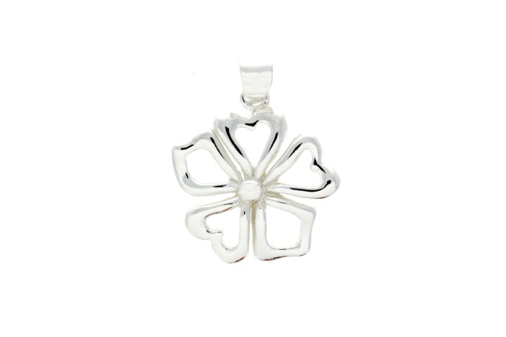 Colgante plata 925 flor 