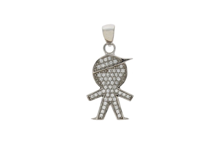 [074080001ZBL] Colgante plata 925 niño con zirconita 