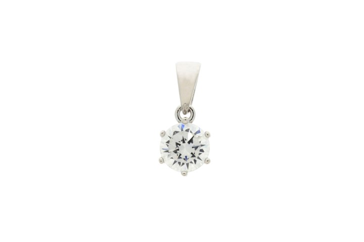 Colgante plata 925 cz engarzado 6 grapas
