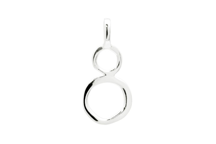 Silver 925 2 circles pendant