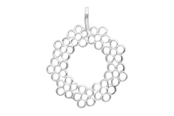 Colgante plata 925 flor 