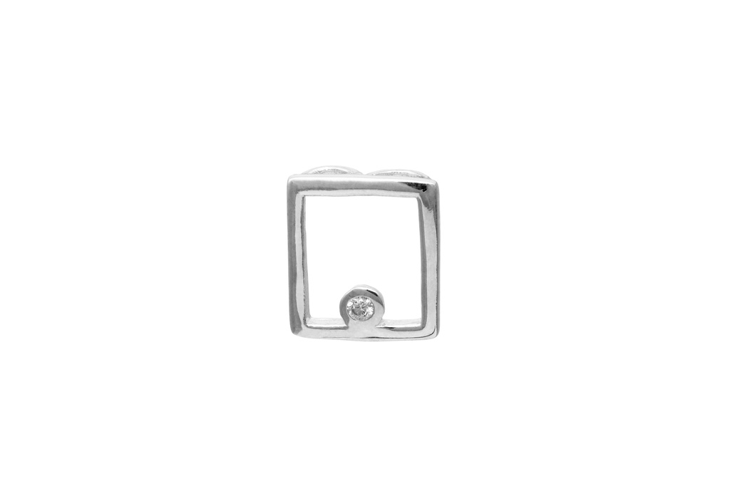 Silver 925 square pendant cz