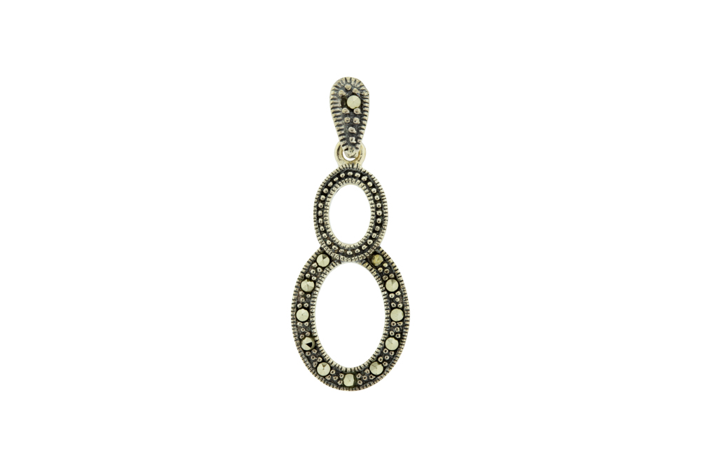 [085140006MAR] Colgante plata 925  marquesita 