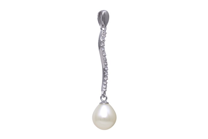 Silver 925 pearl cz pendant