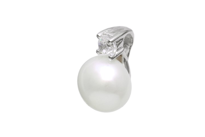 Silver 925 pearl cz pendant