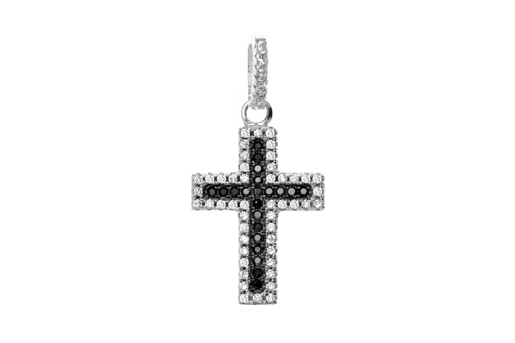 Colgante plata 925 zirconita cruz 