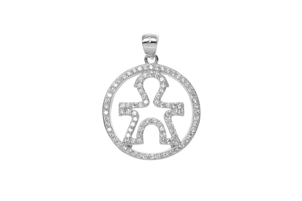 Silver 925 boy pendant cz