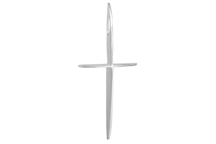 Colgante plata lisa cruz 